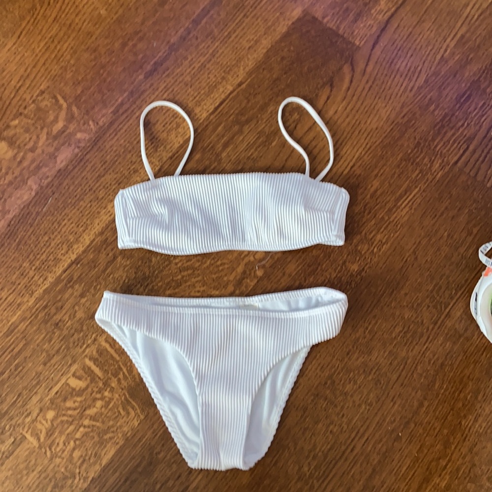 🔆RIBBED SQUARE-NECK BIKINI TOP❕& BOTTOMS❕size xxs